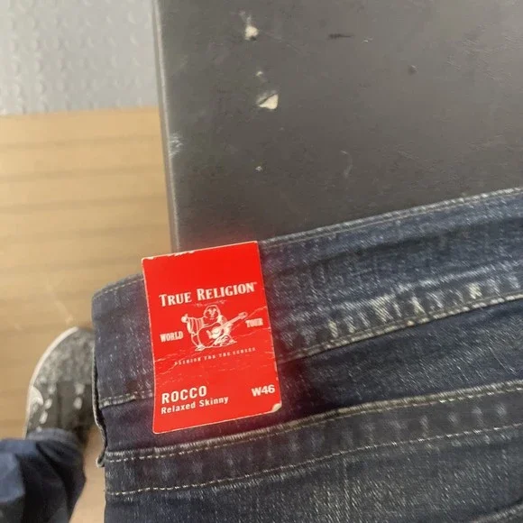 True Religion Rocco Men's Size 46 46x34 Skinny No Flap Jeans MSRP$229.00